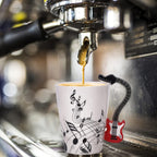 Guitar Novelty Mug Unique Musical Gift Coffee Cup with Guitar Handle Design,Great Gifts for Music Lovers&Guitar Payer,Holidays,Fathers Day,Men,Woman,Teachers