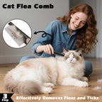 3PCS Cat Grooming Supplies,Cat Brush & Nail Clipper/Trimmer & Flea Comb for Shedding Indoor Cats Dogs and Small Animals - Meet All Your Pet'S Daily Grooming Needs - All in One Set (Green)