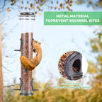 1PK Metal Bird Feeders with 6 Feeding Ports,Tube Bird Feeder with Steel Hanger,Hard Plastic Wild Bird Feeder for Outdoors Hanging, Attracting Birds in Your Lawn, Garden, Balcony-Grey
