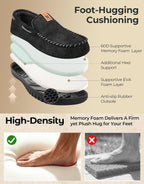 Men'S Suede Memory Foam Moccasin Slippers Warm Lining House Shoes | Gifts,Non-Slip,Breathable,Indoor and Outdoor,Lightweight,Supportive,Chic Bow Detail