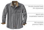 Mens Flannel Long Sleeve Button down 100% Cotton Shirt
