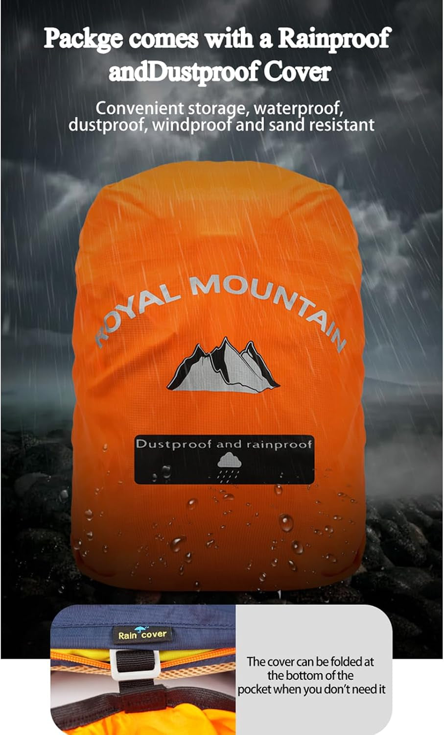 Small Hiking Backpack, 20L Lightweight Travel Backpacks for Men Women, Water Resistant Outdoor Day Pack, Ultralight Camping Daypack Backpacks, Durable Hiking Backpack Fit for Camping.(With Rain-Cover)