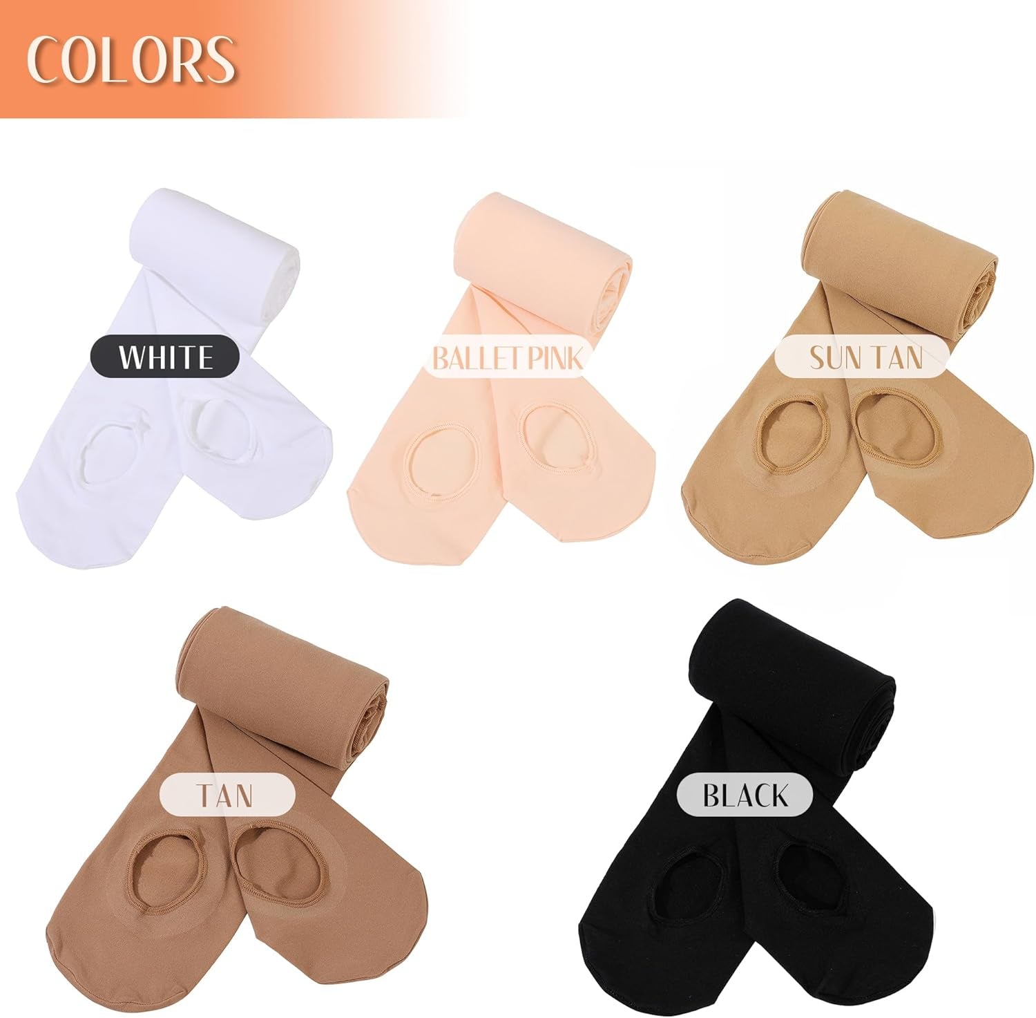 3 Pairs Ballet Dance Tights -Toddler Girl Women