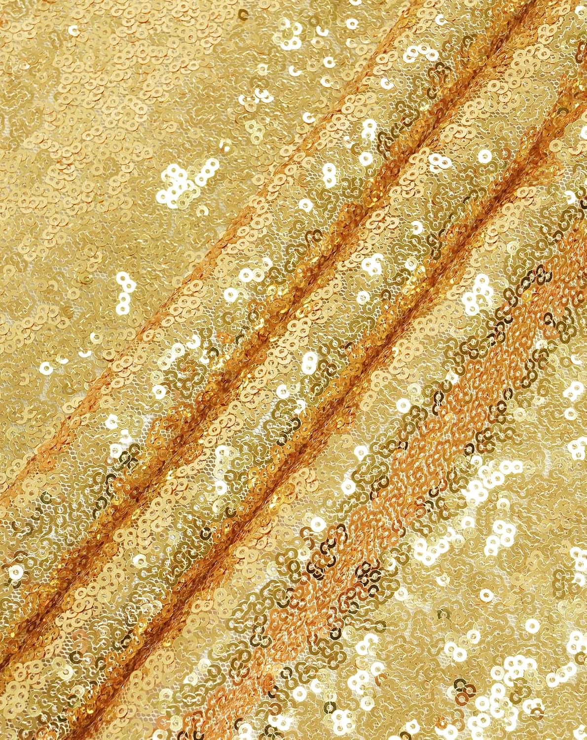 Gold Tablecloth, 60X102 Inch Sequin Rectangle Table Cover for Valentines Cake Dessert Exhibition Party Birthday Events