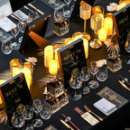 50PCS 70Th Birthday Boxes, 70Th Party Favors,Birthday Boxes Decorations,Black and Gold Party Favors for Guests for Men Women