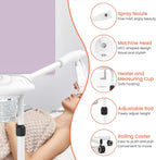 Professional Facial Steamer with Ozone, Vapor Ozono Facial Steamer Professional for Clean Skin, Firm Pores, Esthetician Steamer for Home or Salon Use, Adjustable Height and Angle,White