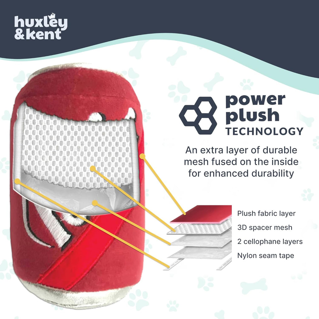 Power Plush Squeaky Dog Toy, Barker'S Mark, Large | Built in Squeaker & Crinkle, Reinforced Mesh Lining, Machine Washable, Soft for Puppies, Seniors & Light Chewers