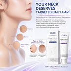Neck Cream, Collagen Fullerene Neck Care Cream with Niacinamide, Lightweight Moisturizing Cream for Neck and Jawline Skin Care, Smooth Non-Greasy Texture, for All Skin Types (1)