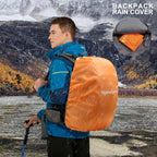 40L Hiking Backpack, Lightweight Camping Daypack with Rain Cover | Water-Resistant Rip-Stop Nylon, Multi-Pockets, Survival Whistle. Ideal for Men, Women, Travel, Trekking