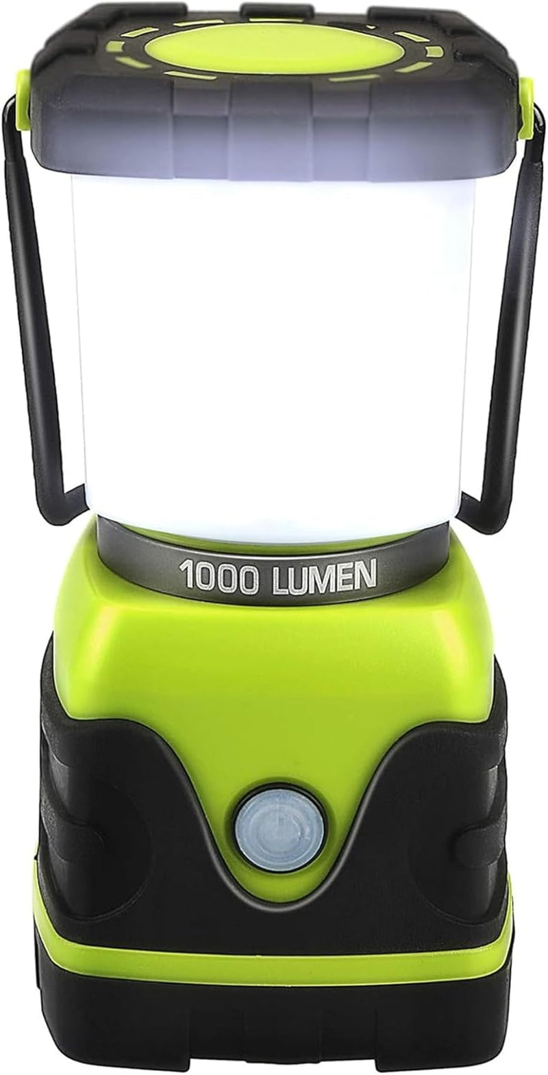 LED Camping Lantern, Battery Powered Bright LED Lantern with 1000LM, IPX4 Waterproof Tent Light, Perfect Camping Flashlight for Hiking, Camping, Hurricane, Emergency, Survival Kits, Home