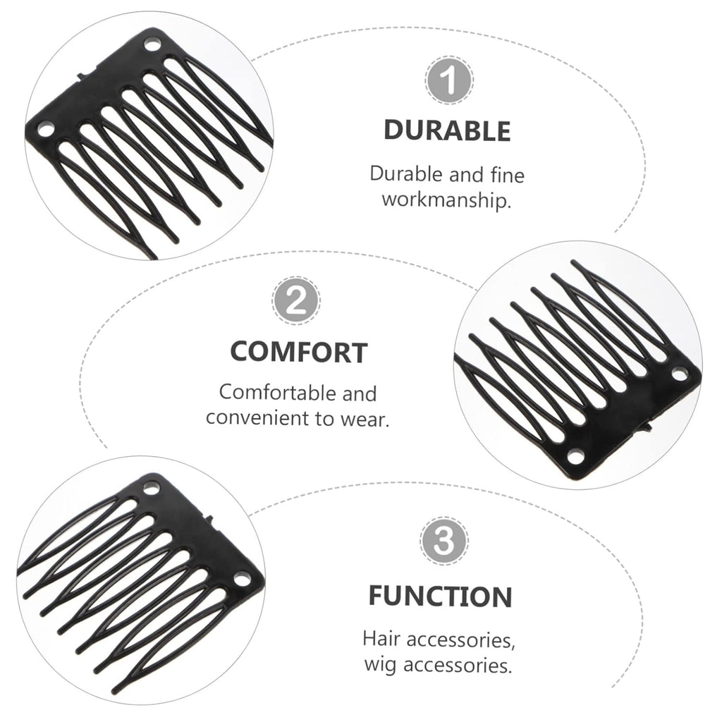 Wig Net Cap Clip Comb Plastic Hair Clips for Wigs 7-Tooth Secure Fixing Accessories with Wig Caps Clips for Comfortable Styling