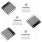 Wig Net Cap Clip Comb Plastic Hair Clips for Wigs 7-Tooth Secure Fixing Accessories with Wig Caps Clips for Comfortable Styling