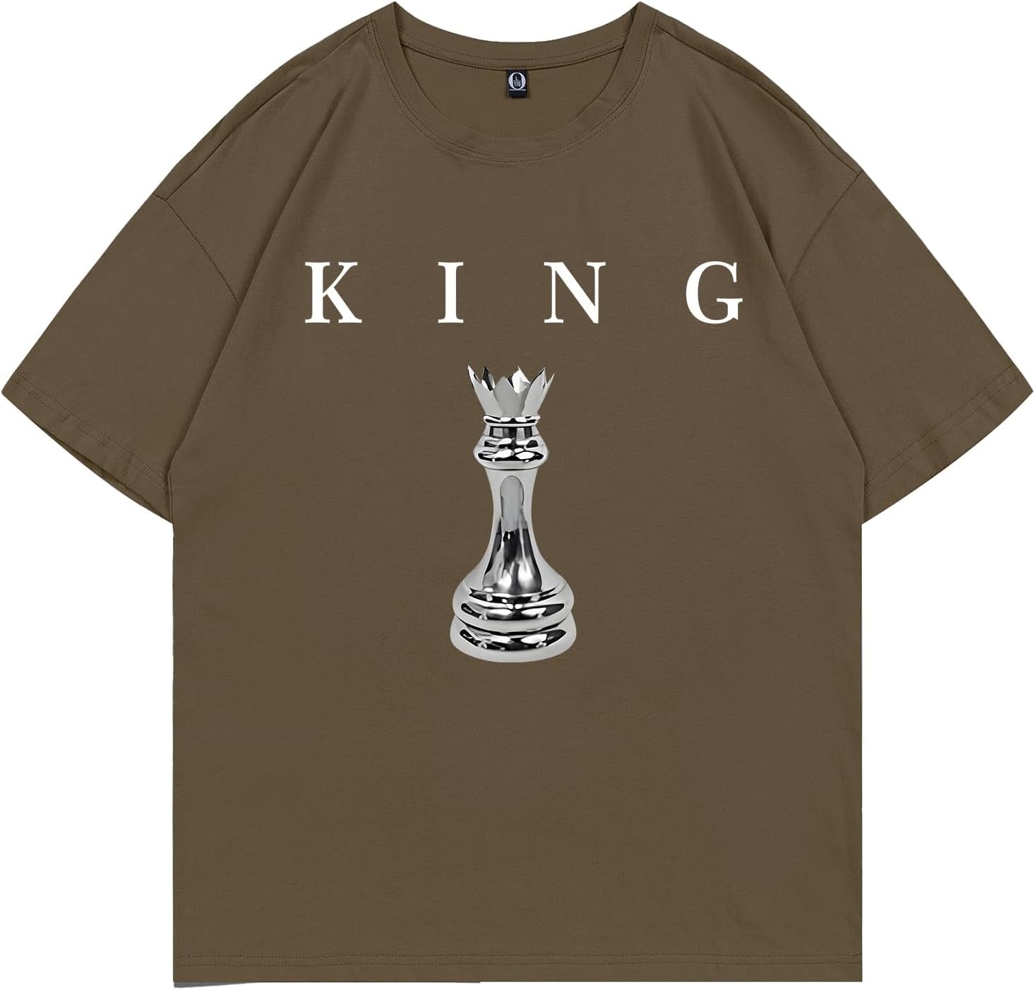 Men'S King Chess Shirt Graphic Tees Designer Printed T Shirts for Men Urban Letter T-Shirt Streetwear