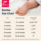 Unisex Organic Cotton Baby Booties, Stay-On and Non-Slip, Newborn to Toddler