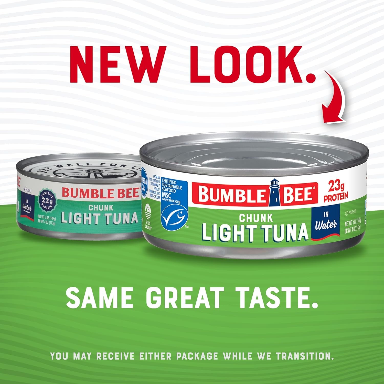 Chunk Light Tuna in Water, 5 Oz Cans (Pack of 24) - Wild Caught Skipjack Tuna - 23G Protein per Serving - MSC Certified Sustainable Seafood, Non-Gmo, Gluten Free, Kosher