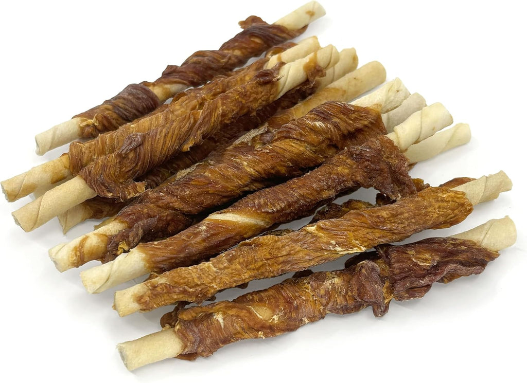 Duck 'N Hide Twists - Duck Wrapped Rawhide Natural Dog Treats, Small, 1 Pound (Pack of 1)