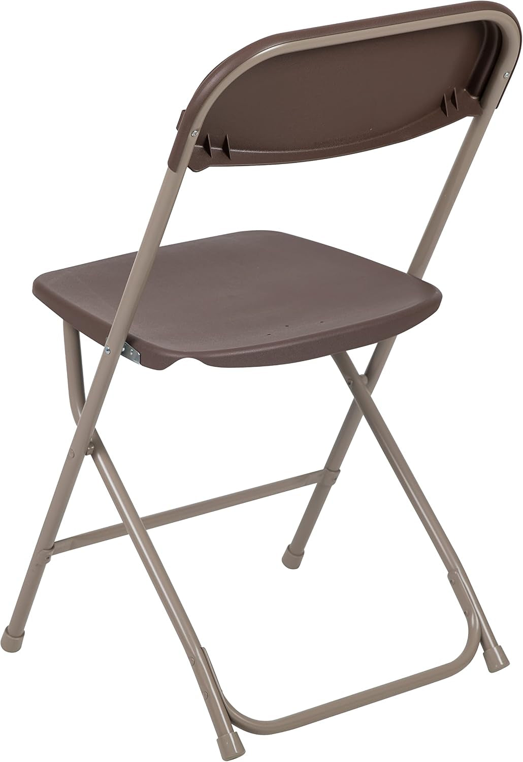 Hercules Series Plastic Folding Chair - Brown - 4 Pack 650LB Weight Capacity Comfortable Event Chair-Lightweight Folding Chair