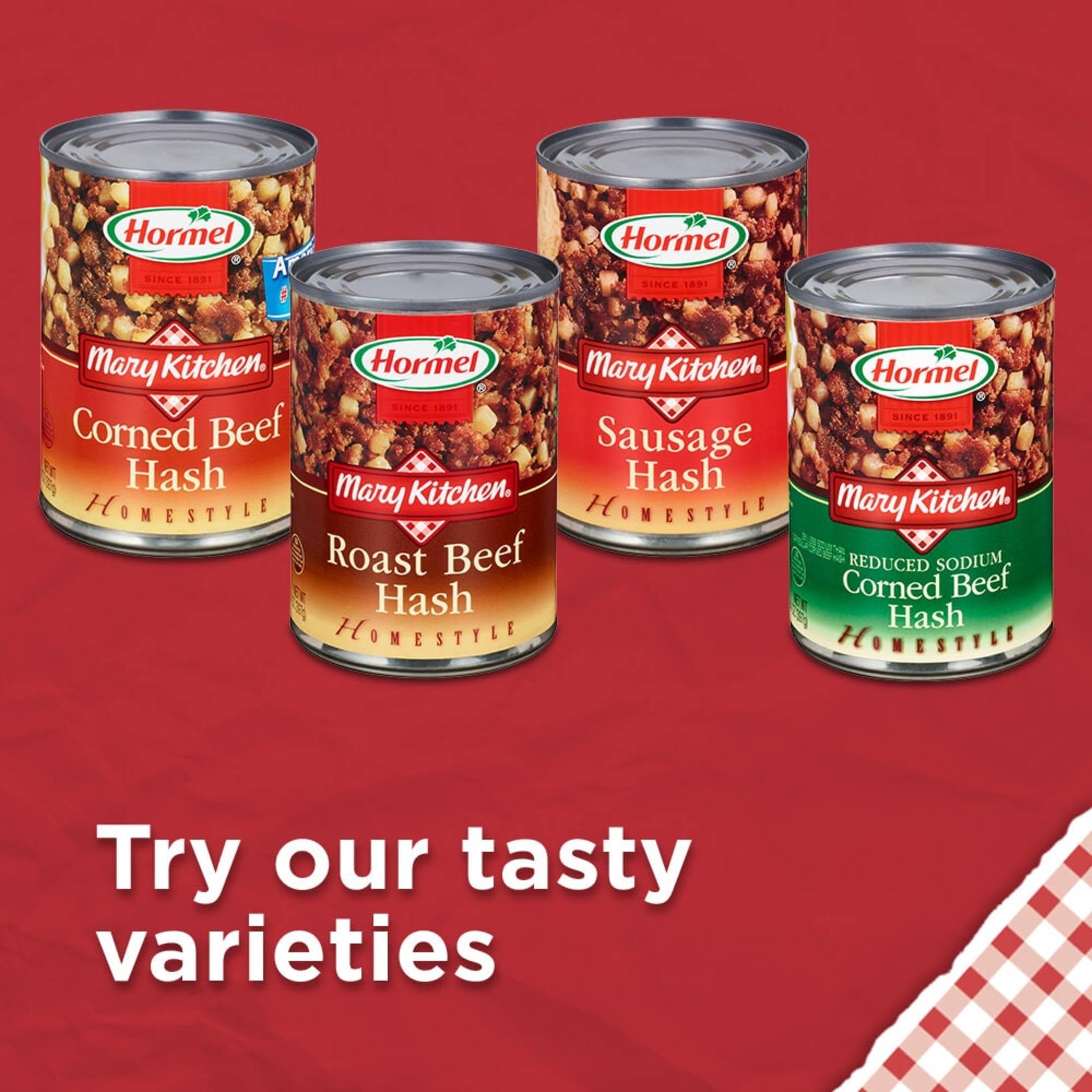 4-Pack HORMEL  Corn Beef Hash, Canned Corned Beef, Shelf Stable, 14 Oz Steel Can