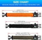 Survival Bracelet Set, 3 Pack with Compass and Whistle | 3 Paracord Bracelets with Compass, Whistle and Magnesium Fire Starter for Camping, Hiking and Emergency Kits