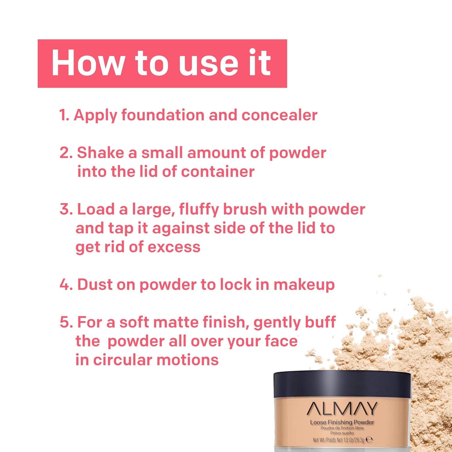 Loose Setting Powder, 200 Light/Medium, 1 Oz | Loose Setting Powder That Mattifies Oily Areas and Gives Skin a Healthy, Radiant Glow.