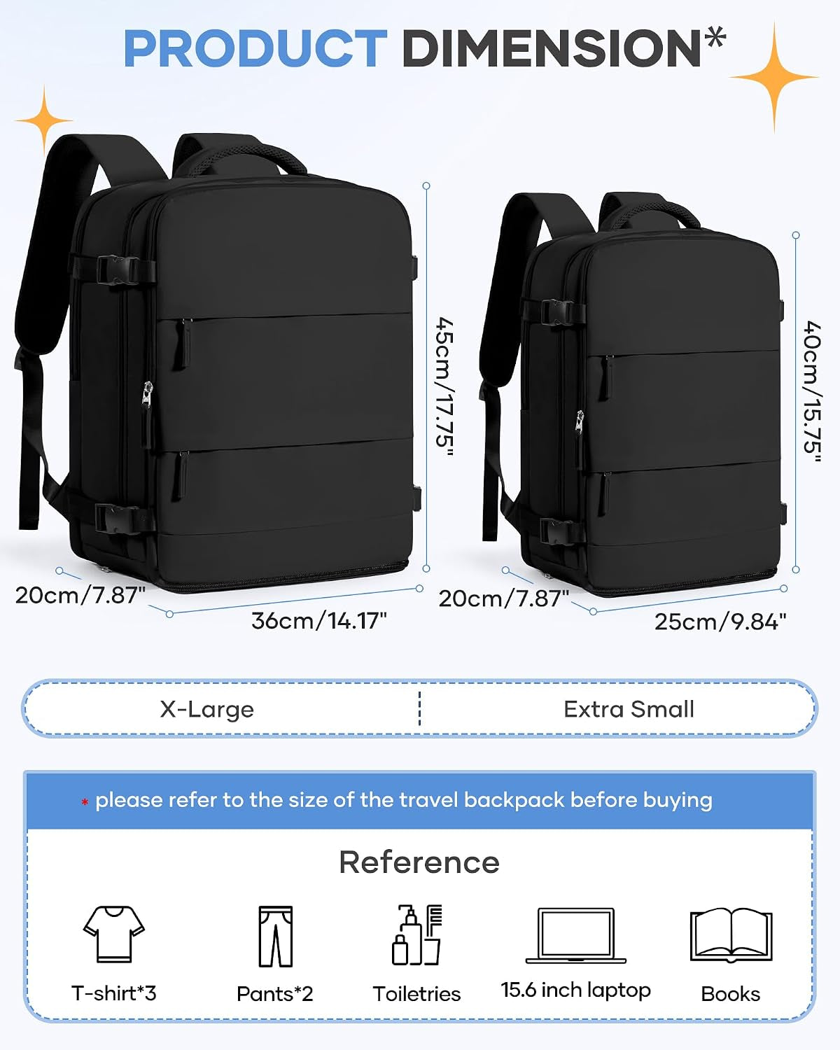 Large Black Travel Backpack Carry on Flight Approved Mochila De Viaje Personal Item Backpack for Airlines Frontier Airlines Personal Item Bag Large Backpacks for Travel Backpacks for Men Women