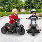 Kids Motorcycle, 6V Electric Ride on Car with Automatic Bubble Function, Foot Pedal, Headlight, Music, 3 Anti-Skip Wheels Vehicle for Children, Toddler Ages 3+