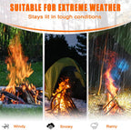 50 Pack Fire Plugs, Emergency Waterproof Fire Starter Plug | Odorless Cotton Quick Ignite Firestarter, Long Lasting Burn Fireplug for Camping, Fireplaces, Grills & Emergency Survival