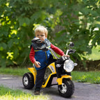 Electric Motorcycle for Kids 6V Ride-On 3-Wheels 18-36 M Yellow | Battery Powered, Dirt Bike, Motorbike, Horn, Headlights, Realistic Sounds Speed