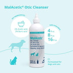 ® Otic Cleanser for Dogs and Cats, 16 Fl Oz | Cleansing, Drying; 2% Boric Acid; 2% Acetic Acid; Packaging May Vary