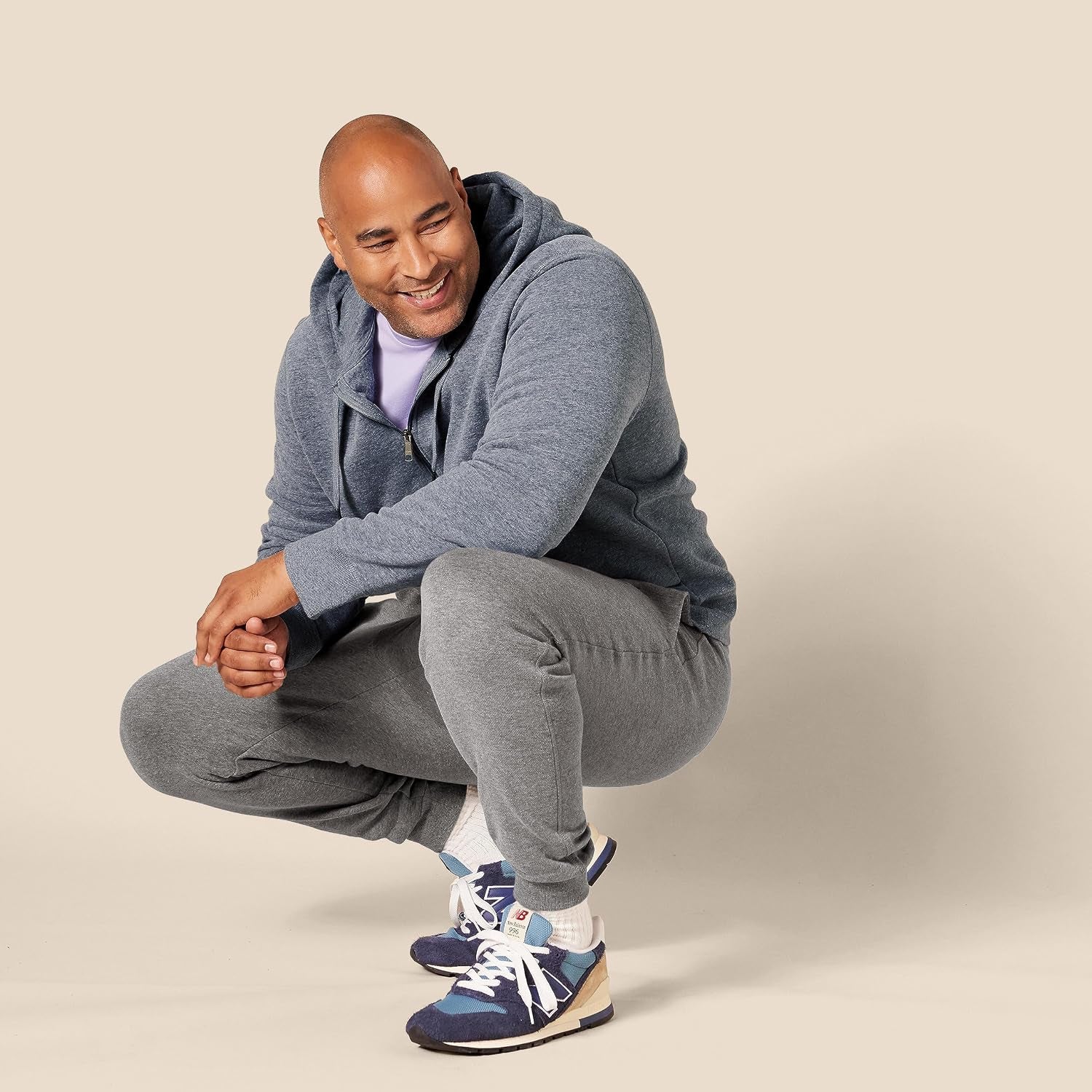 Men'S Relaxed Fit Fleece Joggers Sweatpants with Drawstring Waist, Tapered Leg, Ribbed Cuffs, Brushed Interior