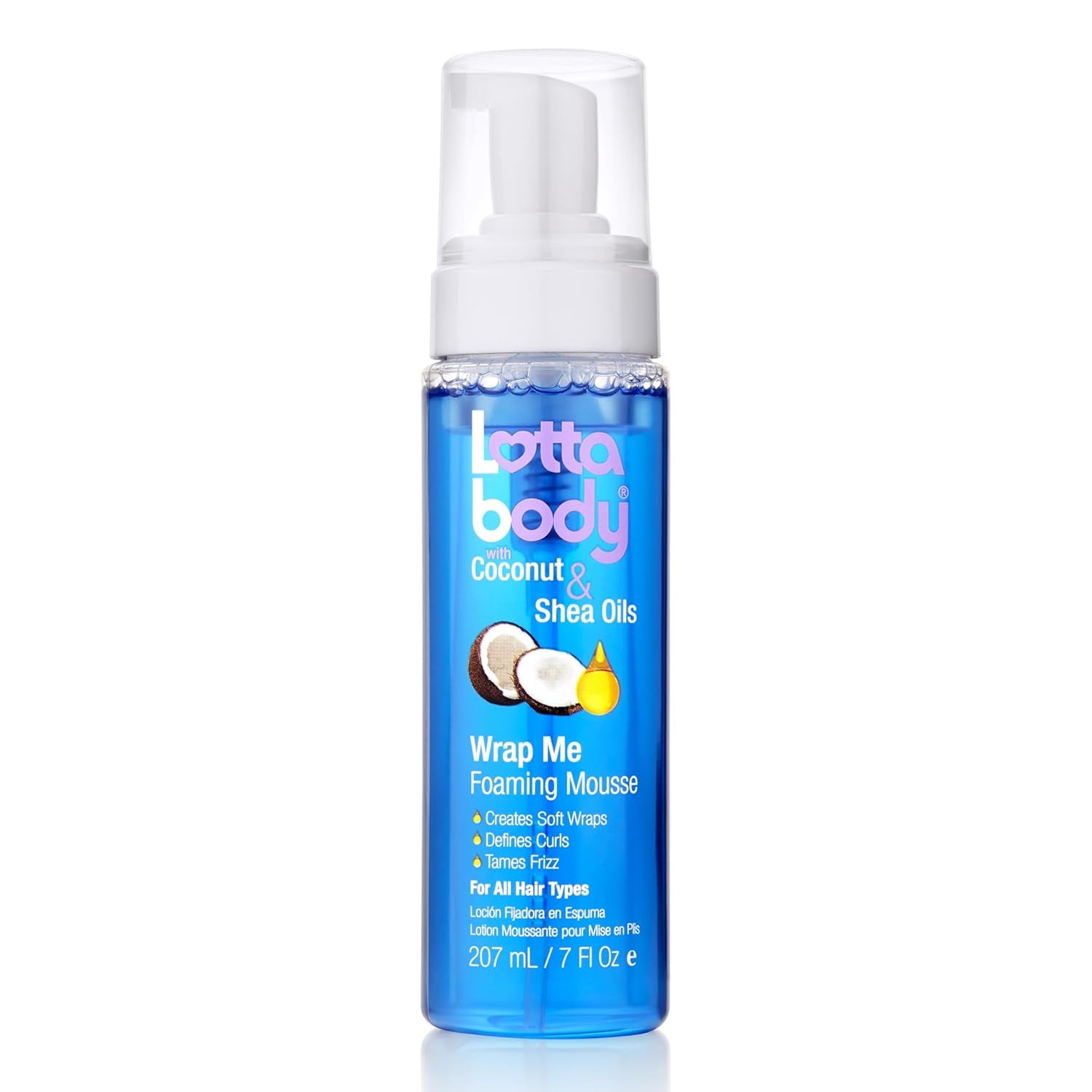 Wrap Me Foaming Mousse with Coconut & Shea Oils, Lightweight Moisture-Rich Curl-Defining & Frizz-Control Styling Mousse for Natural Curly, Coily & Relaxed Hair, 7 Oz