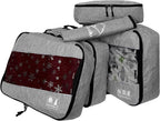 5 Set Packing Cubes for Travel Large Suitcase Luggage Organizer Bags Travel Accessories Vacation 4 Cubes 1 Laundry Pouch Bag