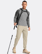 Men'S Joggers with Zipper Pockets Lightweight Athletic Workout Pants Quick Dry Sweatpants for Men Running Hiking