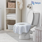 Disposable Toilet Seat Cover for Travel – 20 Pack with Covers Wrapped in Sets of 2, Non-Flushable Liners, Fits Most Seats – Kids, Toddlers, Adults (Waves, 20)