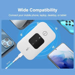 Mobile Hotspot, Portable Travel Router Supports 10 Users at the Same Time, Pocket Device with 2100Mah Large Battery, for Secure Internet at Home Or