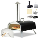 Outdoor 16Inch Pizza Oven Propane & Wood Fired Stainless Steel Pizza Grill