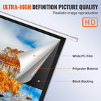 Projector Screen, 100 Inch Manual Pull down Projector Screen, 16:9 4K 1080 HD Projector Screen, Auto-Locking Portable Projection Screen, Projector Screen for Family Home Office Theater
