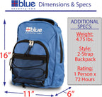 Blue Seventy-Two | 72 Hour Emergency Backpack Survival Kits for 1 Person | Survival Kit for Wildfires, Earthquakes, Tornado, Hurricane, and Other Emergencies…