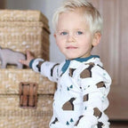 – Zipper Organic Sleeper Footed Onesies Sleeper Baby Pajamas with Inseam Zipper