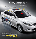 Car Safety Hammer 4 Pack, Car Window Glass Breaker and Seat Belt Cutter Auto Emergency Escape Tool with Light Reflective Tape for Family Rescue, Life Saving Survival Kit