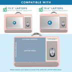 Home Office Pro Lap Desk – Pink, Fits 15.6” Laptops
