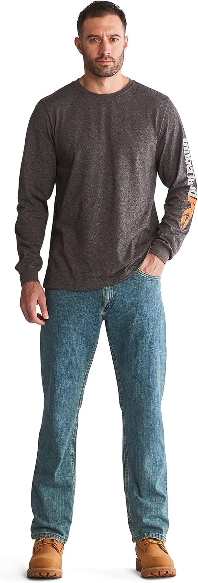Base Plate Blended Long Sleeve T-Shirt with Logo