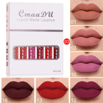 6 Boxes Of Matte Non-stick Cup Waterproof Lipstick Long Lasting Lip Gloss - Lincoln Values