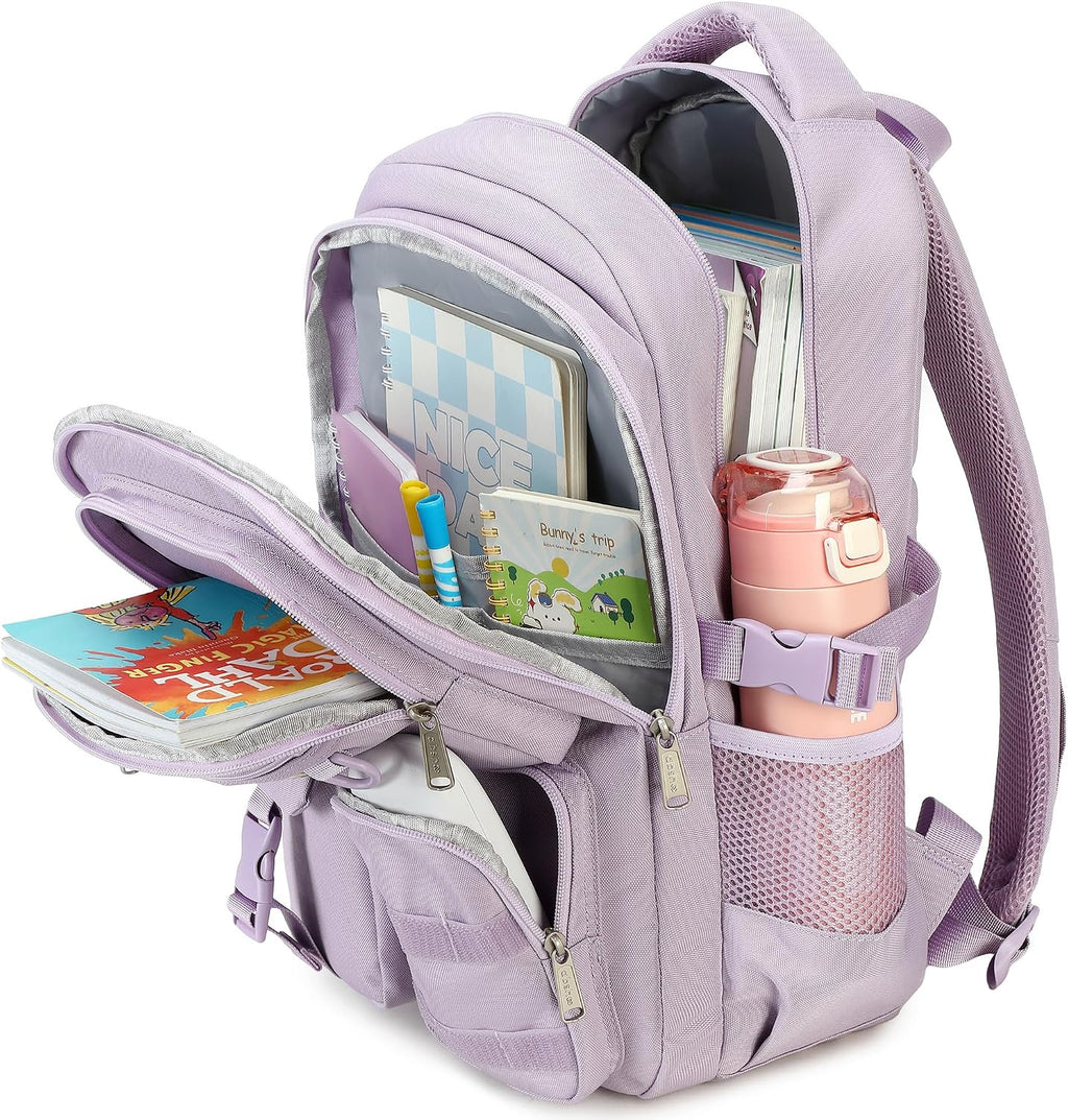 Large Heavy Duty Backpack for School College Bookbag Casual Multi Pocket Travel Backpacks