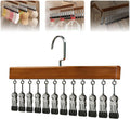 Closet Organizer with 10 Clips,Space Saving Hanging Closet Organizer,360° Rotating Metal S with Silicone Lining,Hanging Rack for Clothes, Socks, Hats (12 Clips, 1PCS)