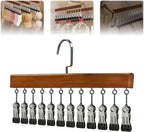 Closet Organizer with 10 Clips,Space Saving Hanging Closet Organizer,360° Rotating Metal S with Silicone Lining,Hanging Rack for Clothes, Socks, Hats (12 Clips, 1PCS)