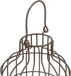 SB-5393C 2PC Wire METAL CLOCHE SET, Set of 2, Brown