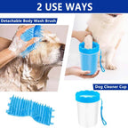 Dog Paw Cleaner,Paw Cleaner for Dog,Pets Foot Wash Cup-Dog Wash Paw Cup-Pet Foot Cleaner for Small Medium Breed Dogs/Cats Pet Clean Paws Miracle Tool(With 1 Towel& 1Brush)
