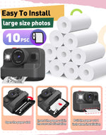 Kids Camera Instant Print,2.4In Screen 1080P Kids Digital Camera Toys with 3 Rolls Print Paper 32G Card + 10 Rolls Print Paper