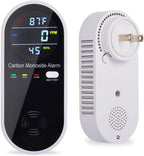 Carbon Monoxide Detector Plug in Wall,  Portable Carbon Monoxide Detector for Travel, 3-In-1 CO Detector for Home and Travel Camping(Co Gas Meter Temperature Humidity Sensor), KH106, Black